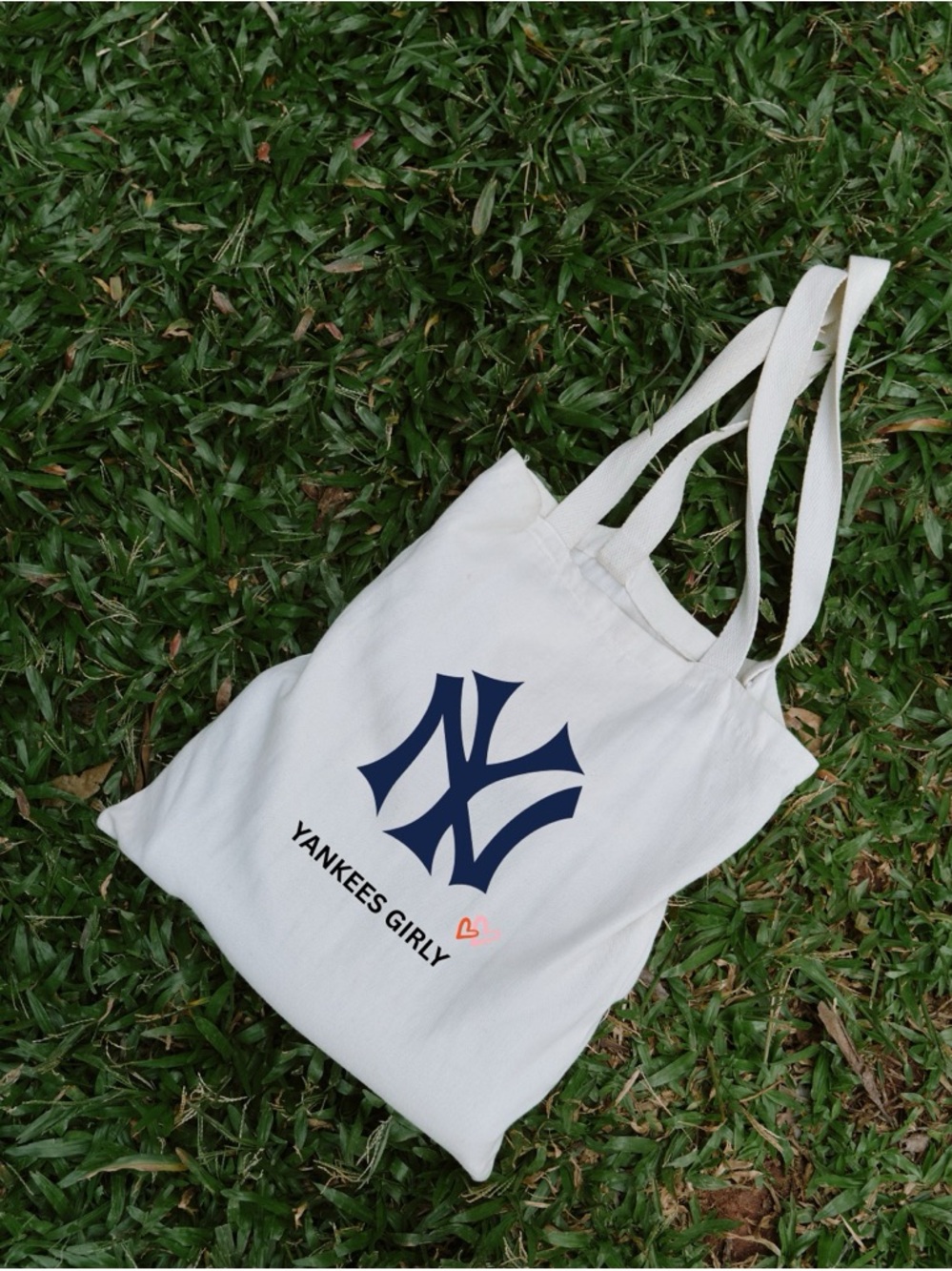 Cute New York Yankees Girly canvas Tote Bag mlb Baseball Fan